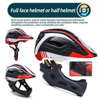 Kids bike helmet designed for full-face protection and comfort