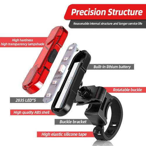 Compact rechargeable bike light for low-light visibility