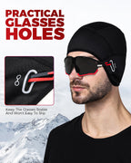 Under-helmet liner beanie for cold-weather rides and runs