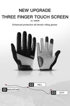 Outdoor gloves back panel and finger coverage