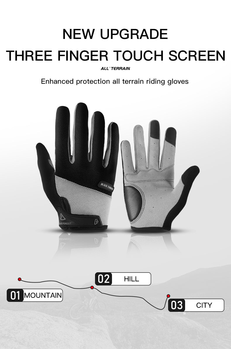 Outdoor gloves back panel and finger coverage