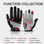 Full-finger sports gloves with grip for men and women