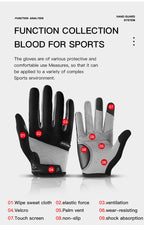 Hiking gloves fingertip and seam detail