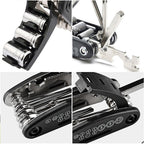 Portable cycling multi-tool with common bike repair functions