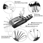 Compact bicycle multi-tool for road and trail adjustments
