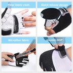 Fingerless bike gloves for handlebar grip and ride comfort