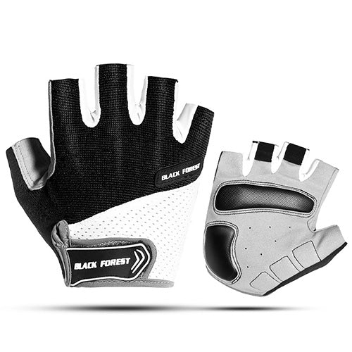 Fingerless bike gloves palm padding detail
