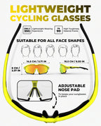 VICTGOAL polarized cycling glasses lens and frame profile