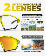 Photochromic cycling glasses for changing light conditions