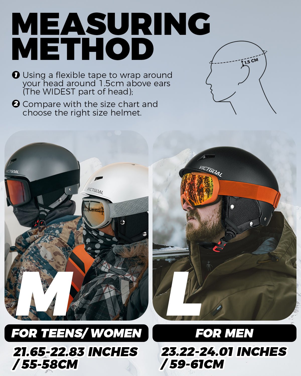 Ski Helmet & Snowboard Helmet for Men, Women & Youth Adults Helmets VICTGOAL adultshelmets helmets kidshelmets