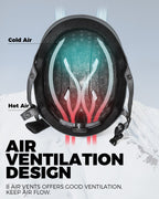 Protective ski helmet with comfortable fit for all-day snow sessions