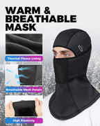 Thermal fleece neck and face cover for winter sports