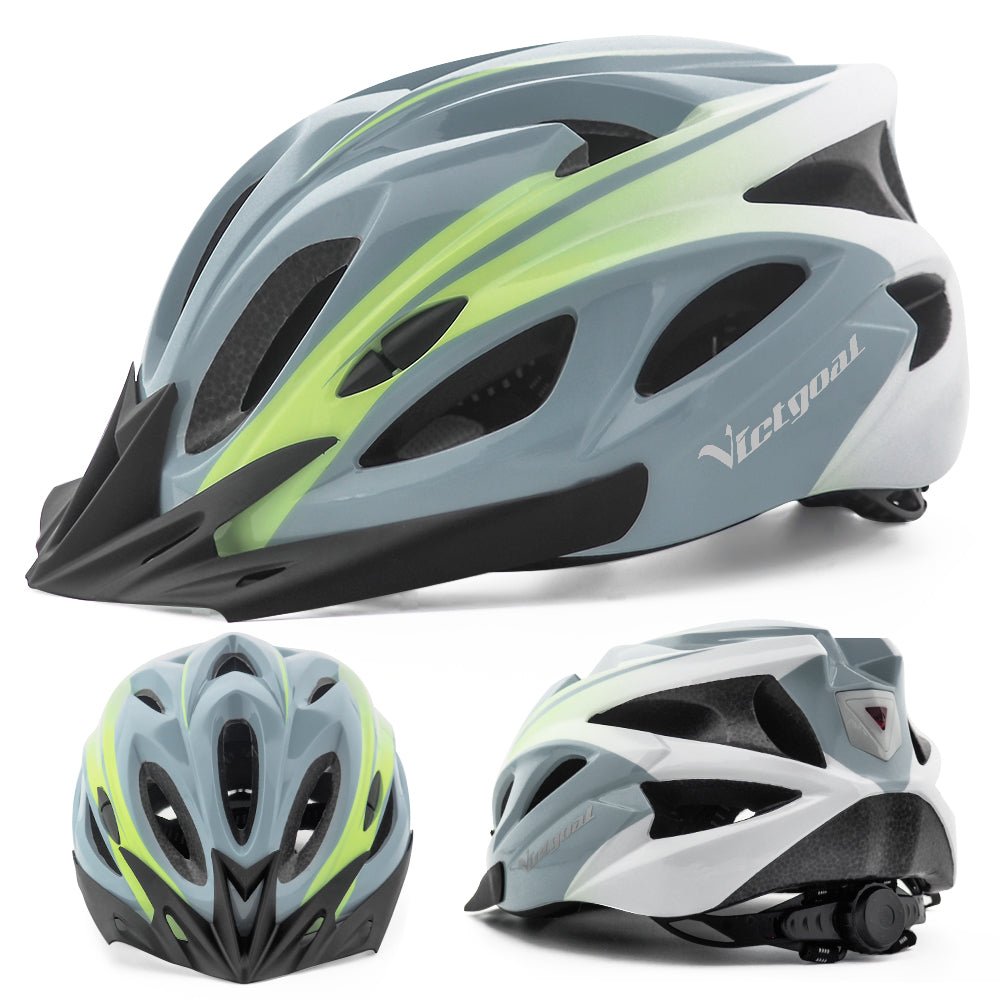 Sun Visor Bike Helmet w/ LED Rear Light For Cycling & E-bikers Adults Helmets VICTGOAL adultshelmets helmets